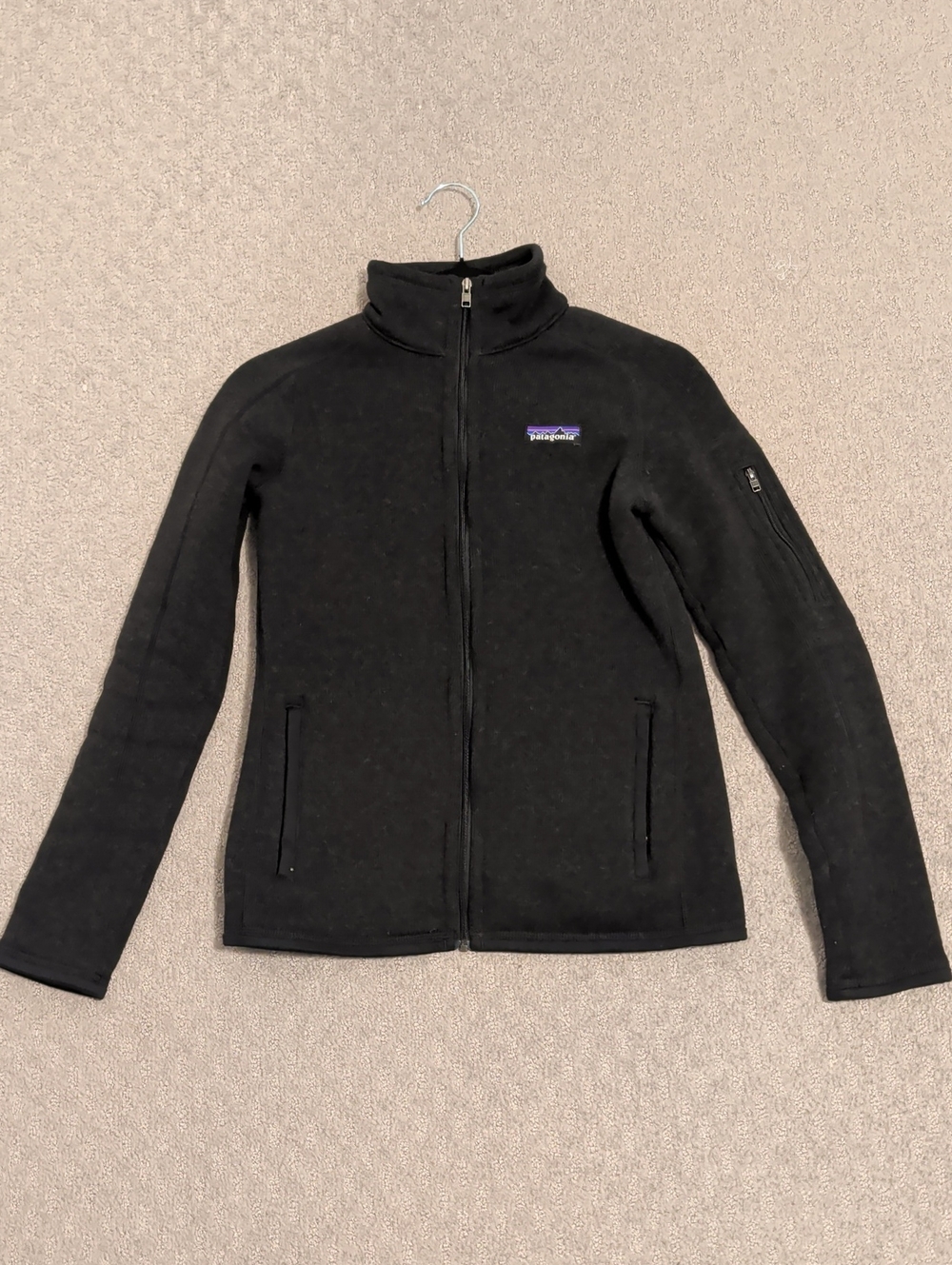 Patagonia Black Full-Zip Teddy Fleece Jacket
